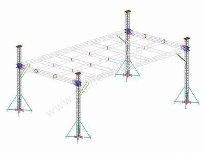 鋁合金管桁架搭建舞臺(tái)燈光架的正確方法